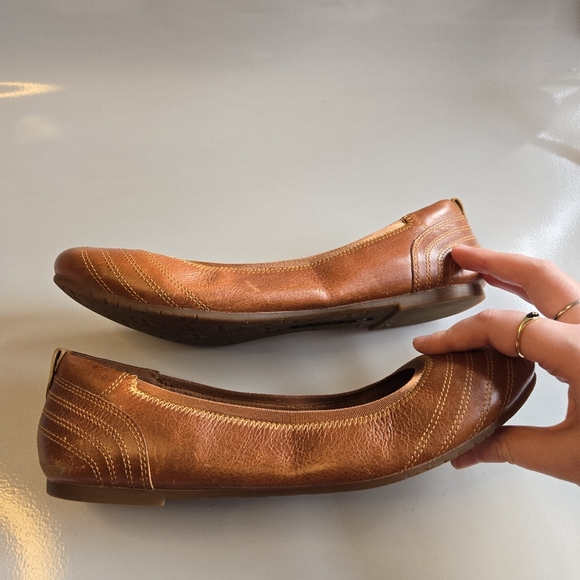 Timberland Brown Slip On Earthkeepers Ellsworth Leather Ballet Flats Shoes 10 - Picture 13 of 15